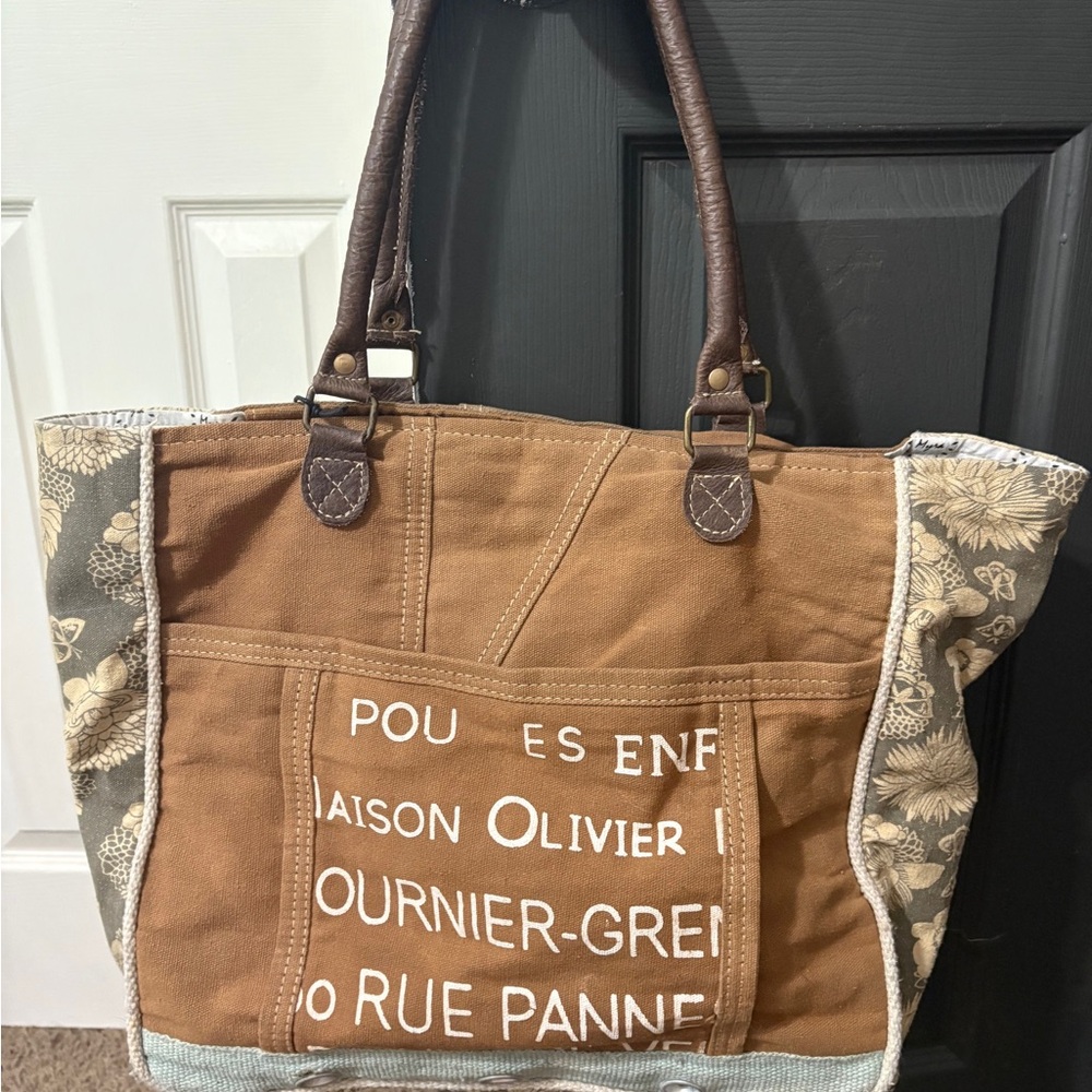 Myra Bag Tan and Brown Shoulder Bag with Rustic Charm
